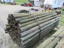 TREATED FENCE POSTS 3"X7' 100 TIMES THE BID AMOUNT