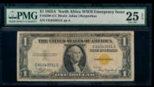 1935A $1 N Africa Silver Certificate PMG 25EPQ