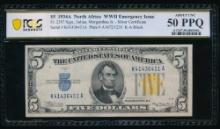 1934A $5 N Africa Silver Certificate PCGS 50PPQ