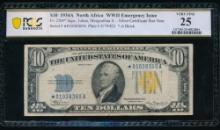 1934A $10 STAR N Africa Silver Certificate PCGS 25