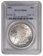 1882 $1 Morgan Silver Dollar PCGS MS66