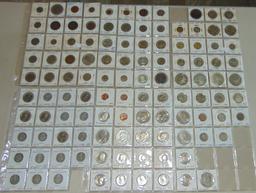 6 pages of World Coins (9 Silver coins).