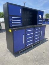 New Cherry 7' Work Bench / Tool Chest Blue