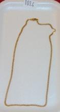 18k Gold Bismark Necklace 18" 6grams.