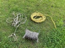 Barb wire and rope assortment