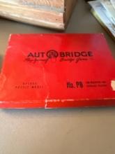 Auto Bridge play yourself bridge game, deluxe pocket model, tally cards, plastic table top bridge