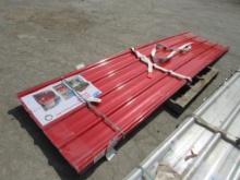 12' x 3' Red Polycarbonate Roof Panel
