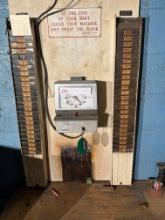 Vintage Time Clock Setup w/ Metal Slots