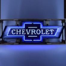 5 Foot Chevrolet Bowtie Neon Sign in Steel Can