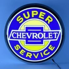 15 inch Backlit LED Lighted Sign Super Chevrolet Service