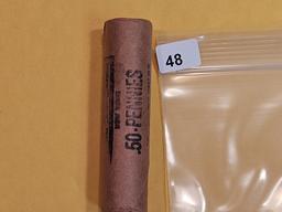 Brilliant Uncirculated RED Roll of 1958 Wheat cents