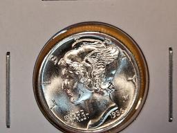 GEM Brilliant uncirculated 1936-S Mercury Dime