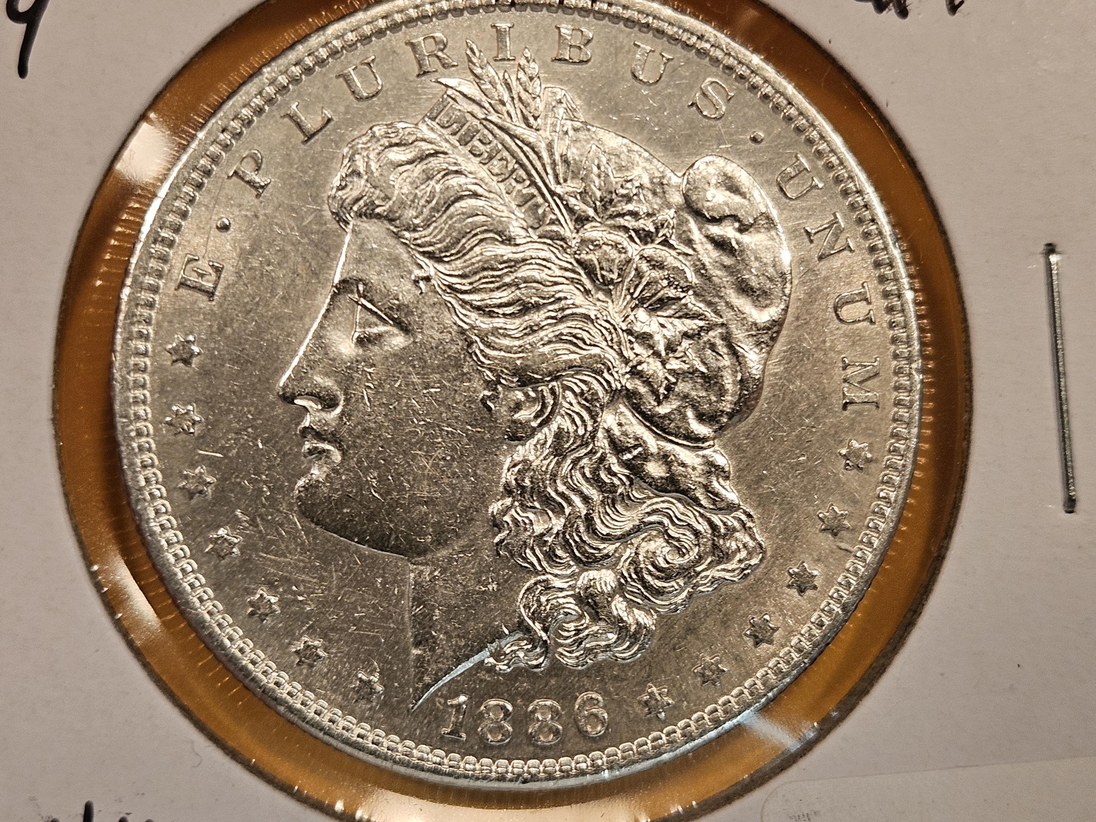 * Semi-Key * 1886-S Morgan Dollar in Brilliant About Uncirculated ++
