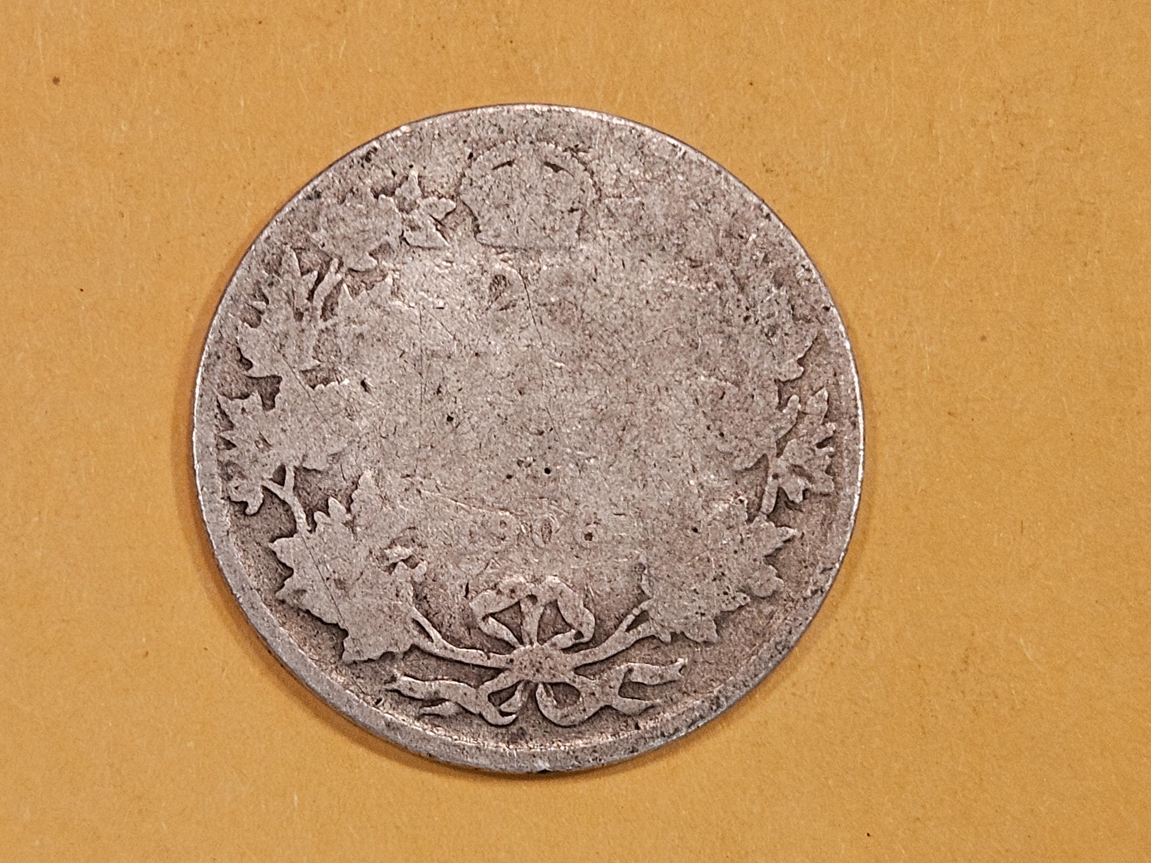 Better Date 1906 Canada silver 25 cents