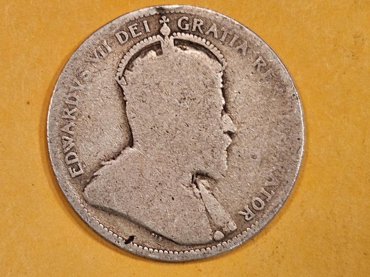 Better Date 1906 Canada silver 25 cents