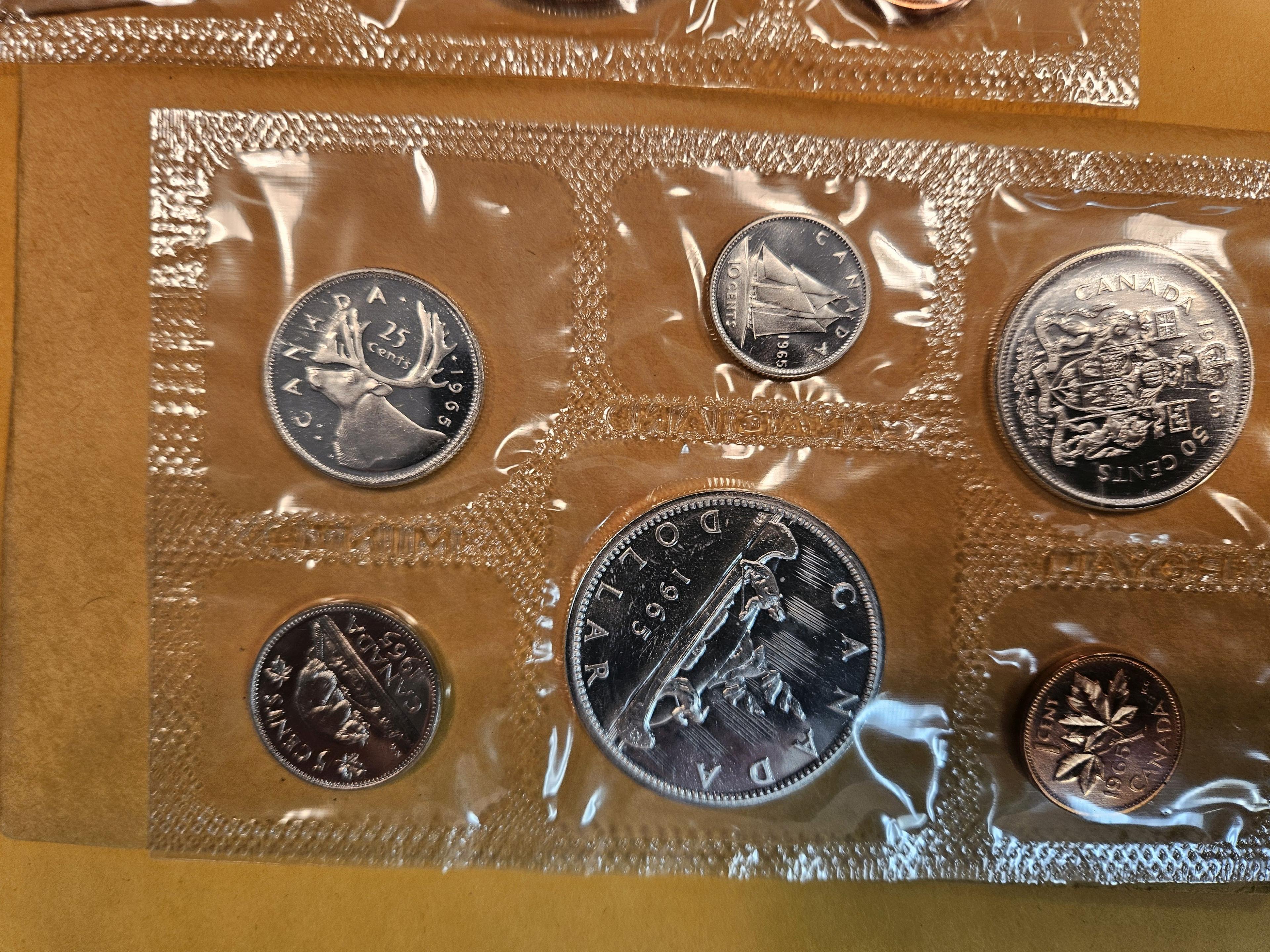 Four Canadian Silver Prooflike Sets