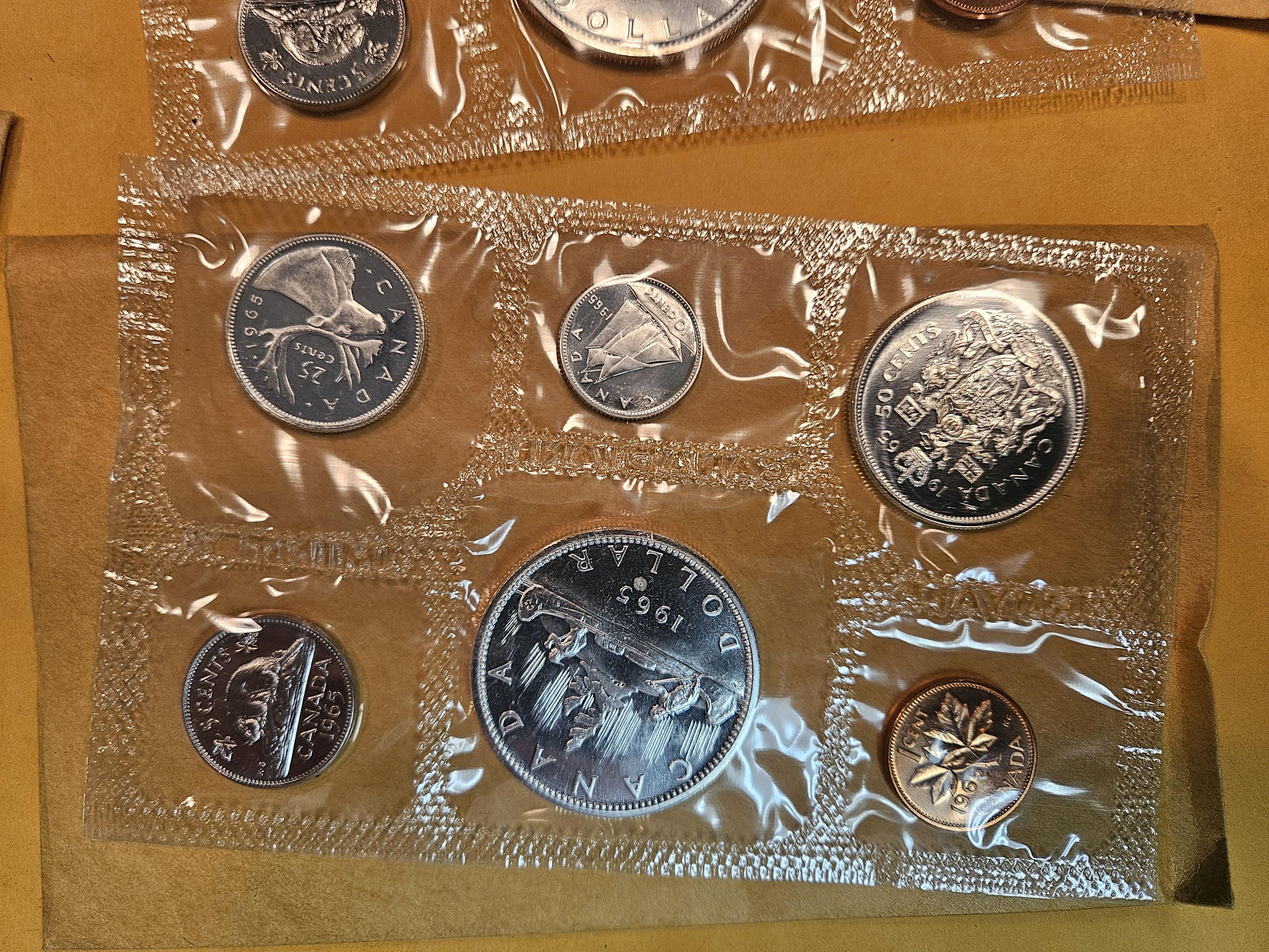 Four Canadian Silver Prooflike Sets