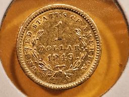 GOLD! 1849 Gold Dollar