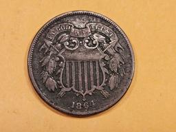 1864 Two Cent piece