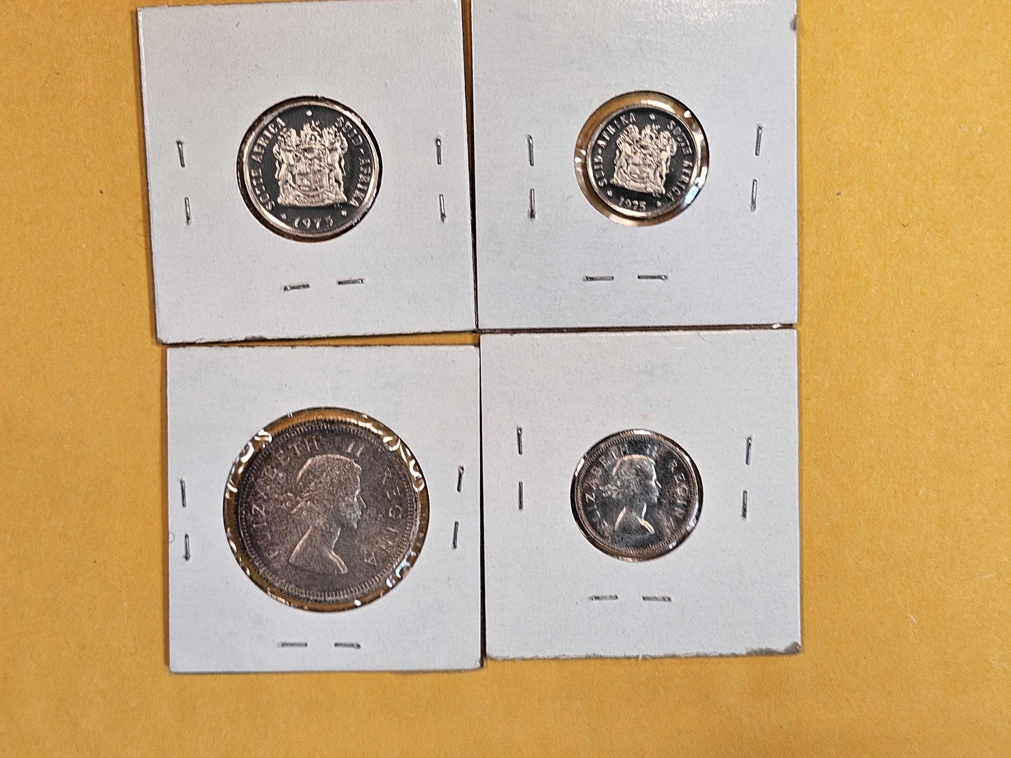 Four South African coins