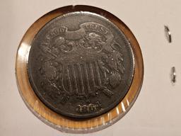 1864 Two Cent piece