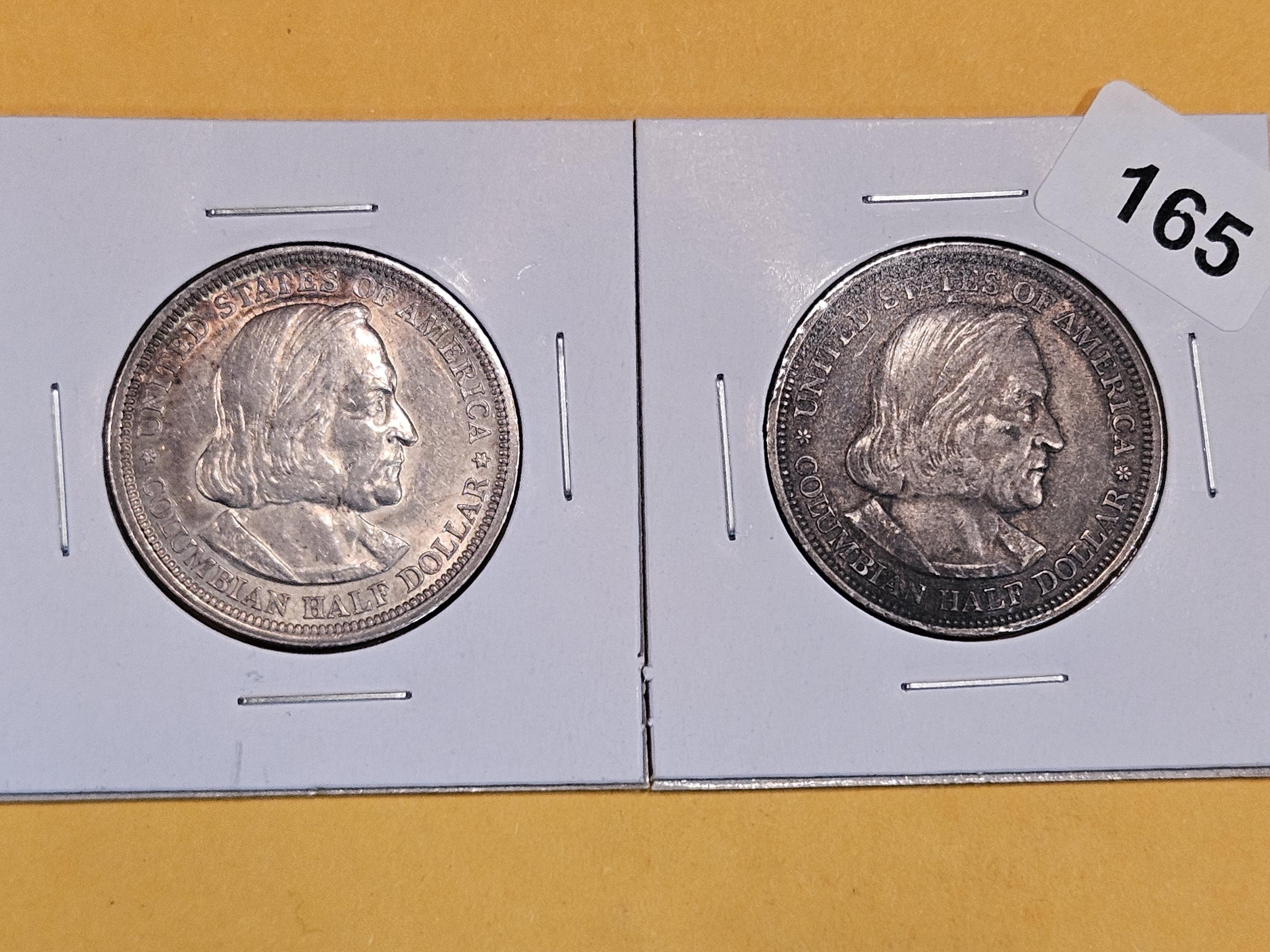 Two 1893 Columbian Commemorative Half Dollars