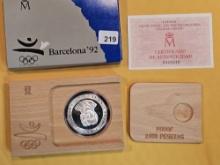 1992 Barcelona GEM Proof Deep Cameo silver 2000 Pesetas