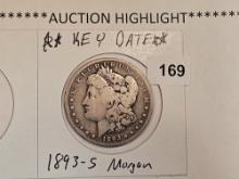 **** AUCTION HIGHLIGHT **** KEY DATE! 1893-S Morgan Dollar in Very Good