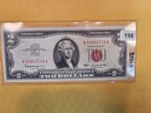 Crisp Uncirculated 1963 Two Dollar Red Seal