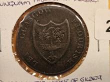 CONDER Token! 1791 Lanarkshire-Glasgow half-penny token in Very Fine plus