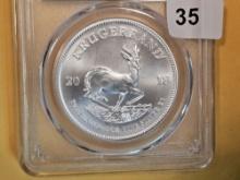 PERFECT! PCGS 2018 South Africa silver Rand in Mint State 70