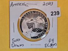 2023 GEM Proof Deep Cameo Armenia silver 500 dram