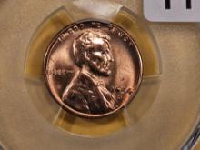 GEM! PCGS 1954-S Wheat Cent in Mint State 66 RED