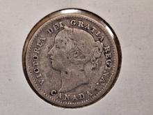* KEY DATE * 1885 Canada silver 10 cents