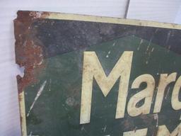 Marquette Cement Original Embossed Advertising Sign
