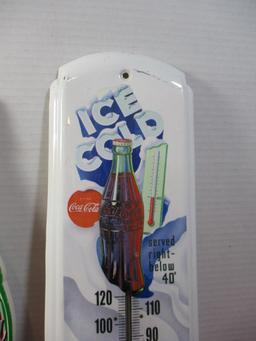 Pair of Coca-Cola Advertising Thermometers-B