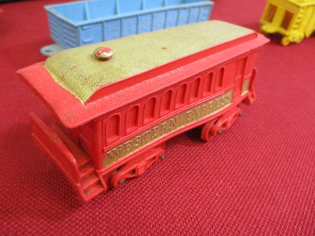 Auburn Rubber Toys  Trains Set