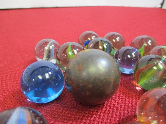 Vintage Shooter Marbles-Lot of 15