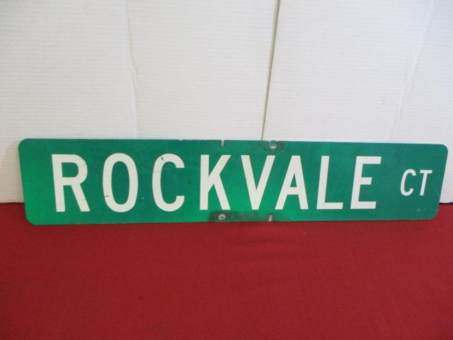 Rockvale Court Vintage Reflective Road Sign