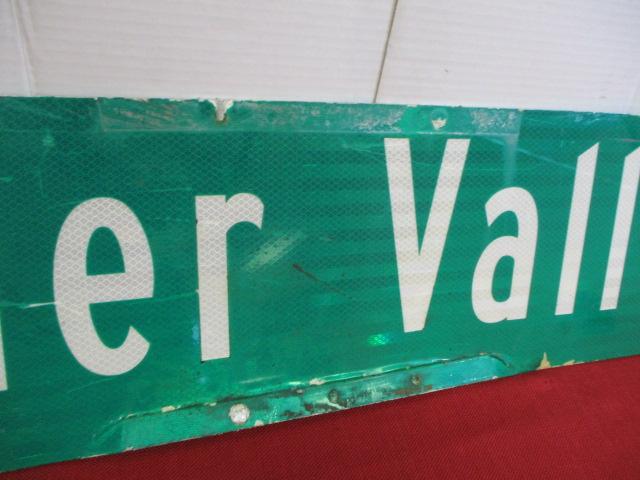 Luther Valley Road Large Reflective Metal Road Sign