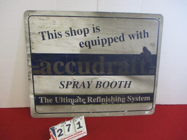 Accudratt Spray Booth Metal Advertising Sign
