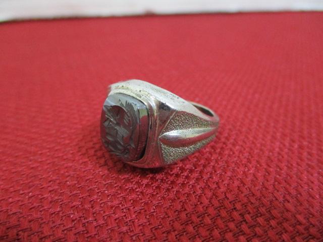 Sterling Silver Ring w/ Roman Soldier Embellishment