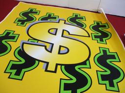 "Dollar Sign" Hand Pulled Silk Screen by Steve Kaufman Numbered Silk Screen