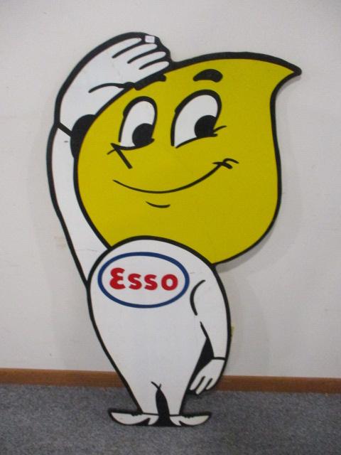 Esso Die Cut Advertising Sign on Masonite
