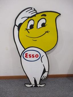 Esso Die Cut Advertising Sign on Masonite