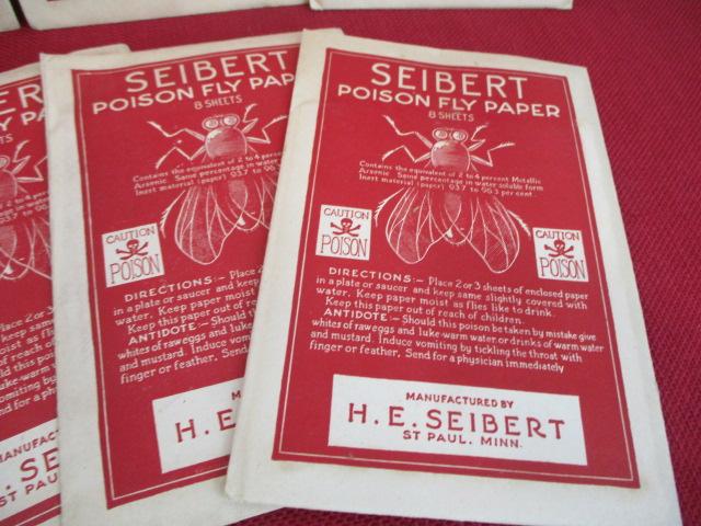 *DEALER SPECIAL-Seibert Fly Paper w/ Nice Graphic-Lot of 7