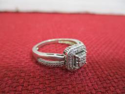 Sterling Silver Ladies' Estate Ring-Diamond