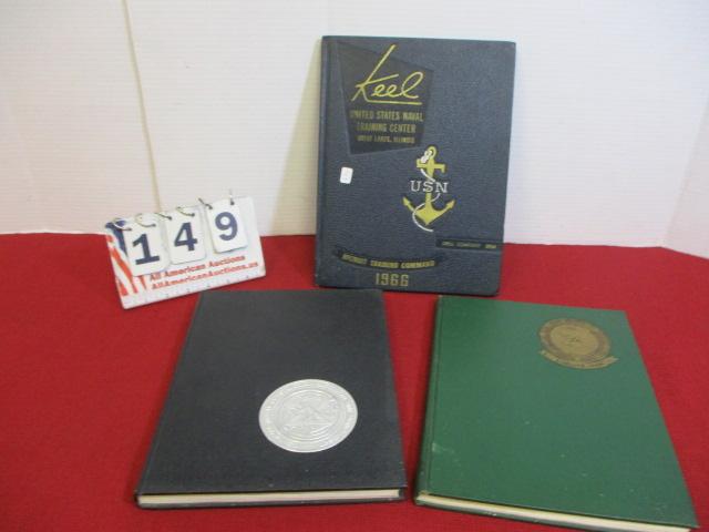 Vintage U.S. Naval Hard Cover Books