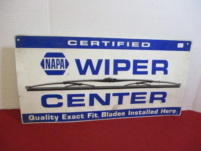 Embossed Metal NAPA Auto Windshield Wiper Sign