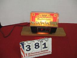 Budweiser Lightup Advertising Clydesdale Clock